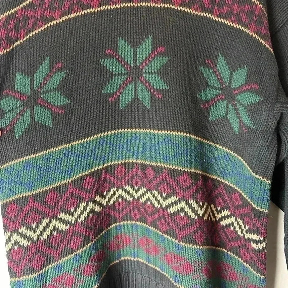 Vintage Steel  Sport Abstract Patterned Sweater Medium - Picture 4 of 5